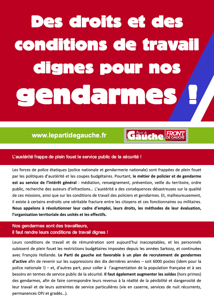 Tract Gendarmes